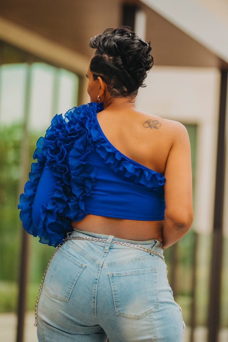 The Sapphire Soirée Top